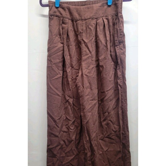 Abercrombie‎ & Fitch Linen Blend Wide Leg Pants High Waist Casual S Women's - Picture 3 of 7